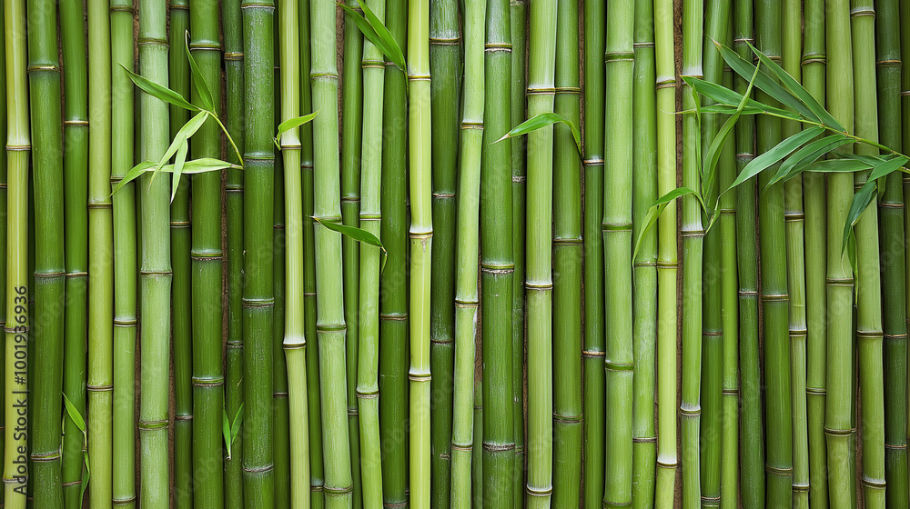 Tall Bamboo Stalks Forming a Tropical Green Wall Texture, Ideal for Eco-Friendly and Organic Design Backgrounds Tall Bamboo Stalks Forming a Tropical Green Wall Texture, Ideal for Eco-Friendly and Organic Design Backgrounds