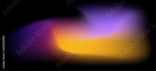 Abstract colorful gradient background with flowing purple, violet, and orange colors blending smoothly. Grainy background style