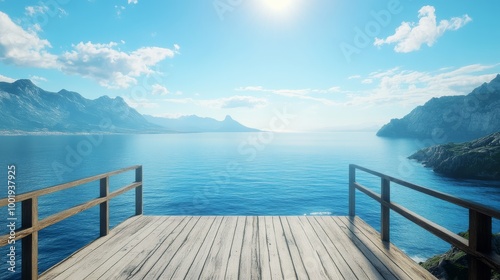 Standing on a wooden viewing platform, the endless ocean stretches ahead