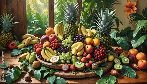 fresh tropical fruist photo