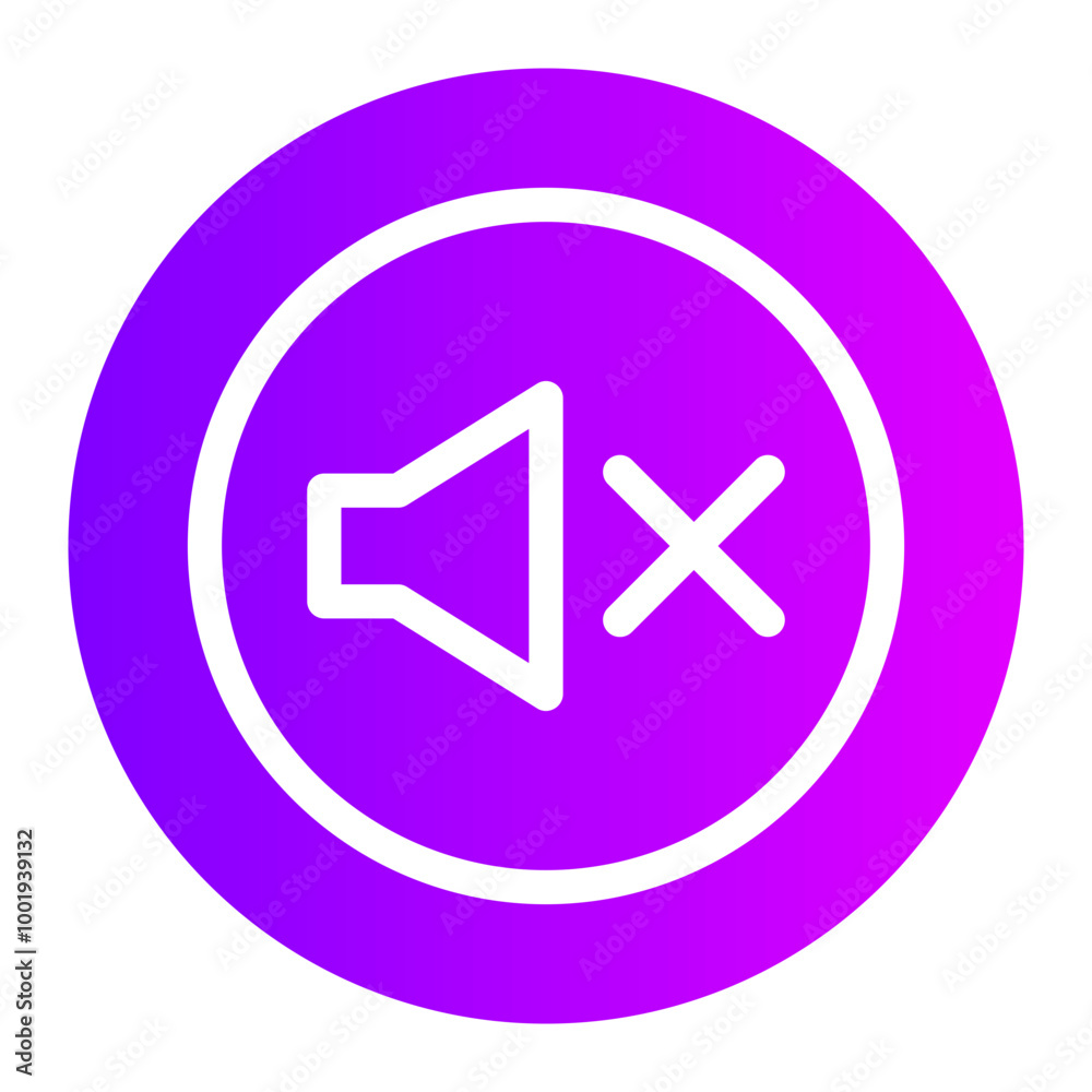 Mute Button gradient icon Mute Button gradient icon