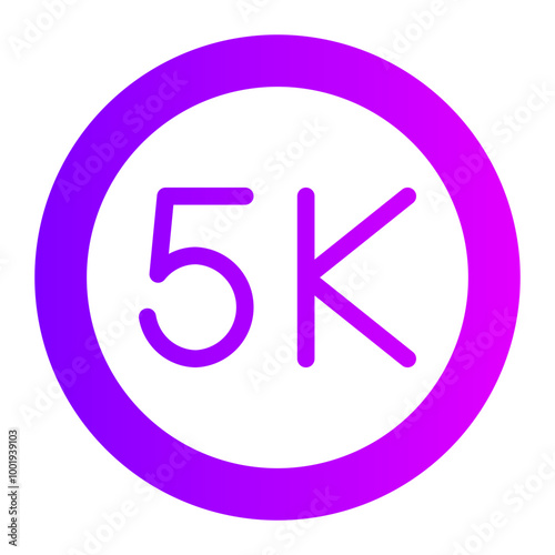 5k gradient icon