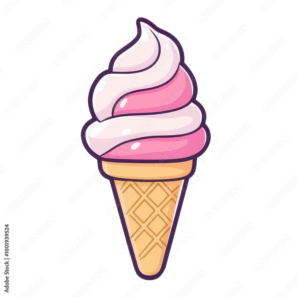 Sweet and whimsical ice cream cone icon design brings a fun touch to desserts with a playful outline style. Perfect for all ages Sweet and whimsical ice cream cone icon design brings a fun touch to desserts with a playful outline style. Perfect for all ages
