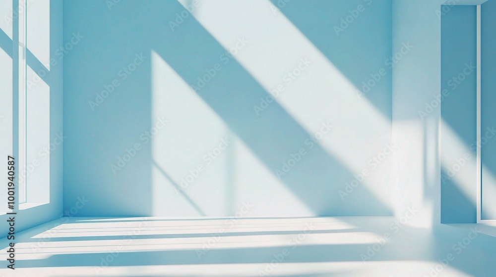 Obraz premium Bright Minimalist Room with Soft Shadows