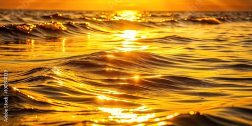 Golden reflections of the sun shimmering on ocean waves, waves, golden, reflections, sun, shimmering, ocean, water, nature