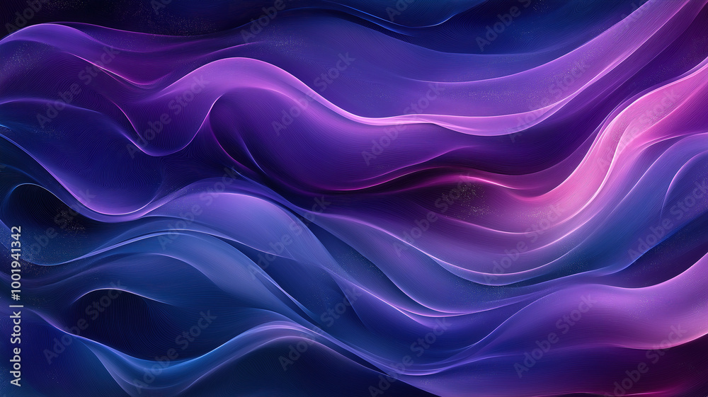 Obraz premium Chic Abstract Wave Background with a Blend of Midnight Blue and Light Gray for Textures