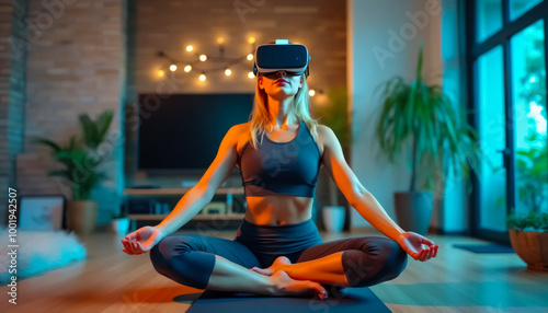 Virtual reality enhances women's yoga practice