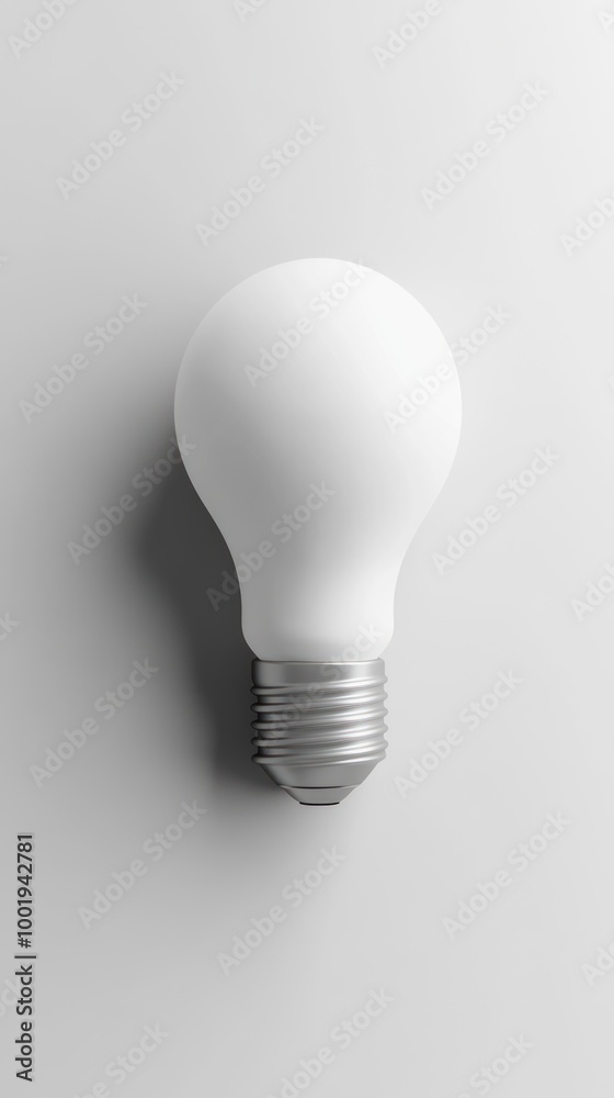 A simple white light bulb against a plain background, symbolizing illumination and ideas. A simple white light bulb against a plain background, symbolizing illumination and ideas.