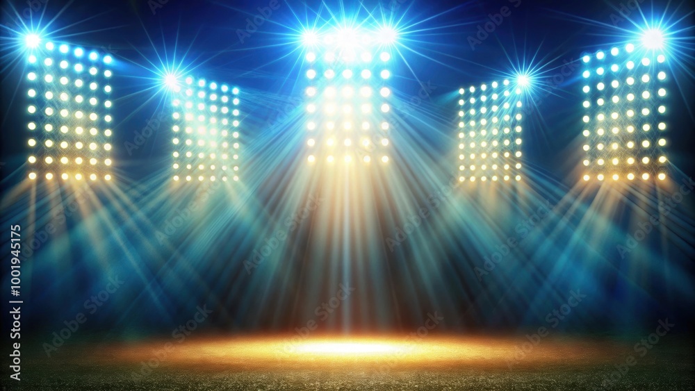 Bright flood lights background with particles and glow, flood lights, bright, background, particles, glow, illuminated Bright flood lights background with particles and glow, flood lights, bright, background, particles, glow, illuminated