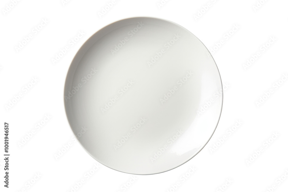 Simple and modern white ceramic plate with a minimalistic design, isolate on white background. Simple and modern white ceramic plate with a minimalistic design, isolate on white background.
