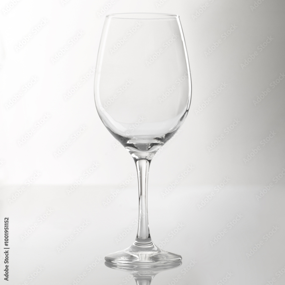 empty wine glass on a white background empty wine glass on a white background