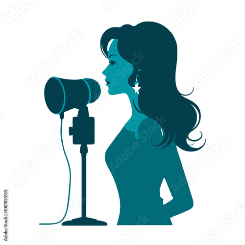 A motivational speaker woman. PNG and Vector