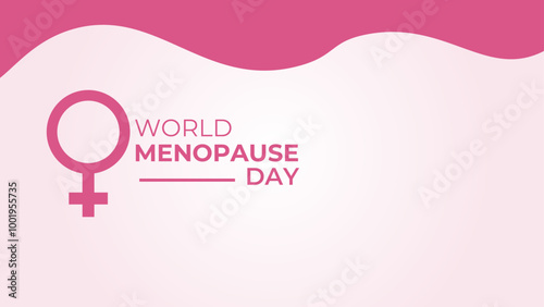 World Menopause Day is observed every year on the 18th October. suit for banner, cover, card, web, social media post, header, advertisement, greeting card, poster with background. Vector illustration