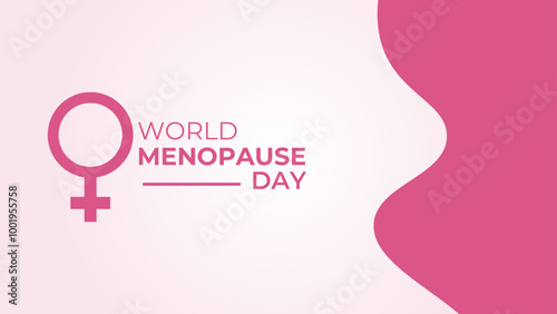 World Menopause Day is observed every year on the 18th October. suit for banner, cover, card, web, social media post, header, advertisement, greeting card, poster with background. Vector illustration