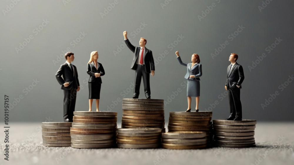 illustrations of financial success, wealth gaps, corporate hierarchies, or investment growth. illustrations of financial success, wealth gaps, corporate hierarchies, or investment growth.