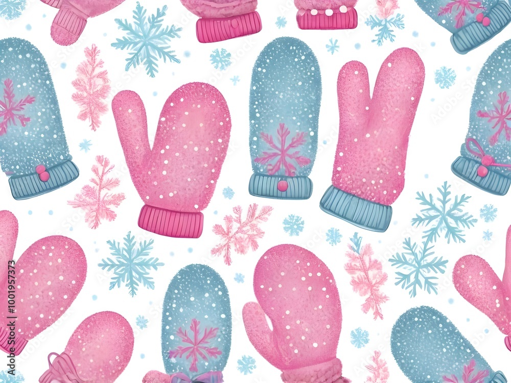 abstract pastel glow Christmas pink mittens filled with dots abstract pastel glow Christmas pink mittens filled with dots