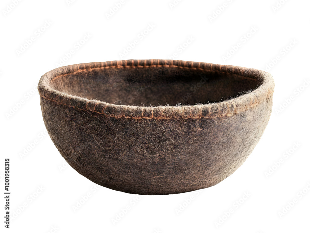 Crafted wooden bowl with a textured finish, isolated on a white background. Crafted wooden bowl with a textured finish, isolated on a white background.