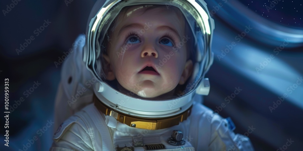 Baby Astronaut Gazing at the Stars Baby Astronaut Gazing at the Stars