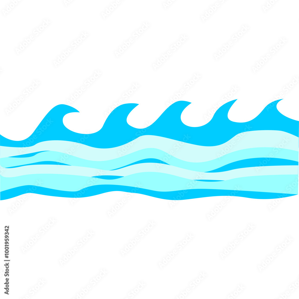 Wave blue vector illustration Wave blue vector illustration