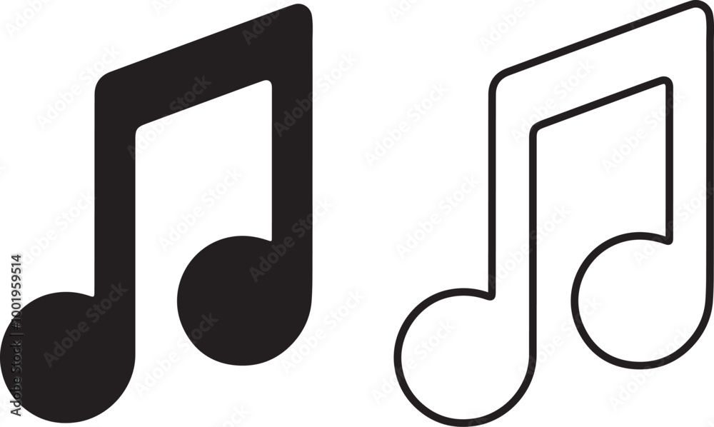 Music notes icon silhouette vector art illustration Music notes icon silhouette vector art illustration