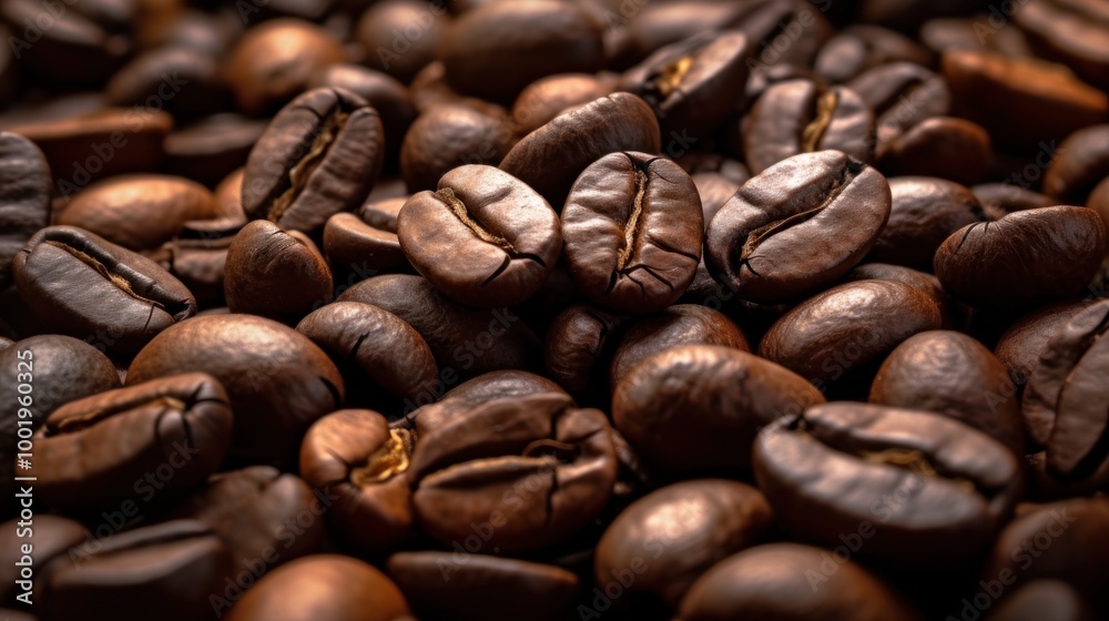 Close-up of Roasted Coffee Beans Close-up of Roasted Coffee Beans