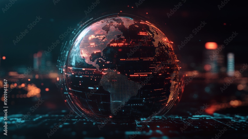 Digital Earth Globe Concept Digital Earth Globe Concept