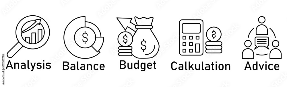Accounting banner web icon vector illustration concept for business and finance with an icon of the audit, analysis, balance, budget, calculation, and advice Accounting banner web icon vector illustration concept for business and finance with an icon of the audit, analysis, balance, budget, calculation, and advice