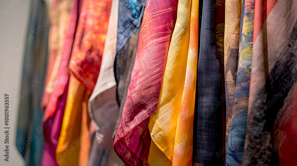 Colorful Fabrics Showcasing Textile Design Versatility Colorful Fabrics Showcasing Textile Design Versatility