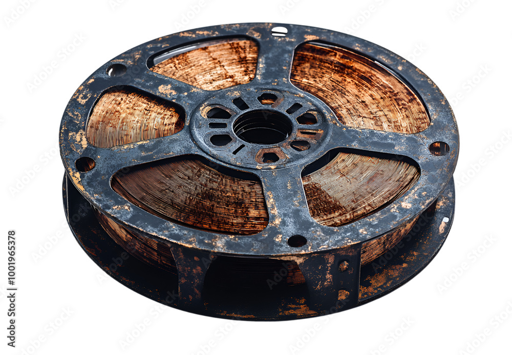 Obraz premium a close-up of a metal reel. 