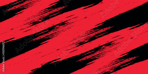 Black and red abstract grunge background with halftone style. vector ilustration