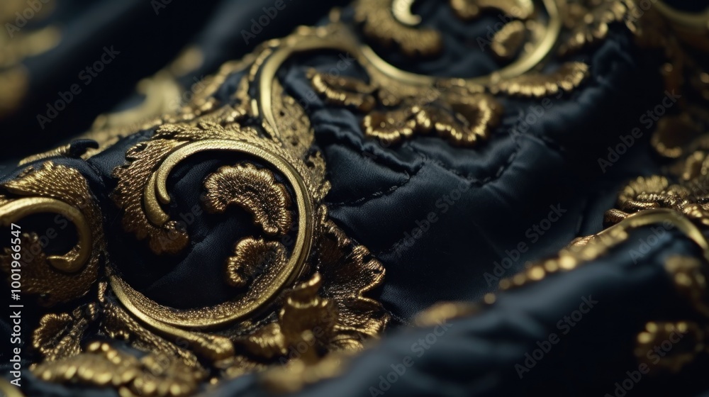 Golden Embroidered Fabric Golden Embroidered Fabric