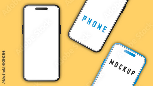 smartphone mockup. Mobile phone vector
