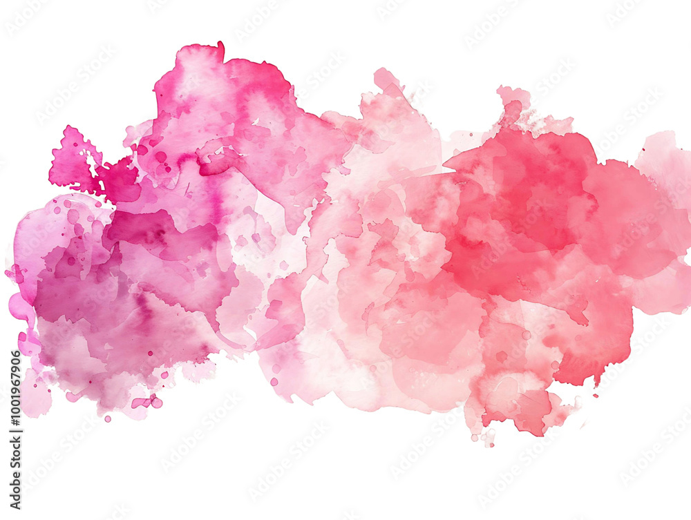 Abstract Pink Watercolor on White Background Abstract Pink Watercolor on White Background