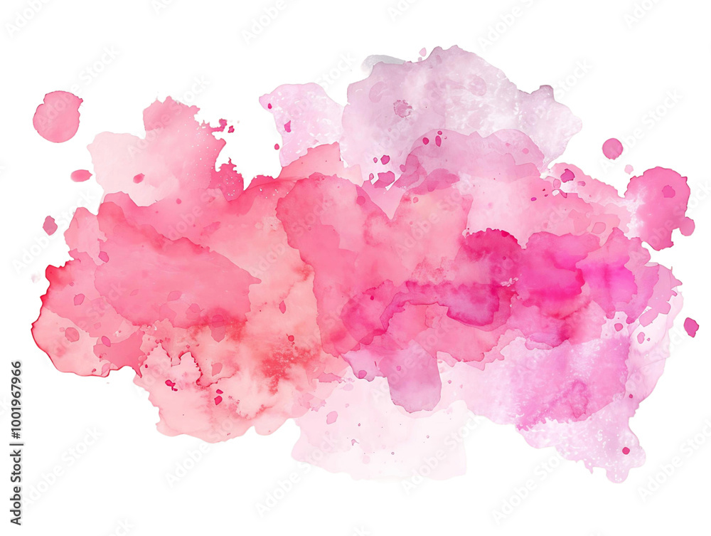 Fototapeta premium Hand Painted Pink Watercolor Art Background