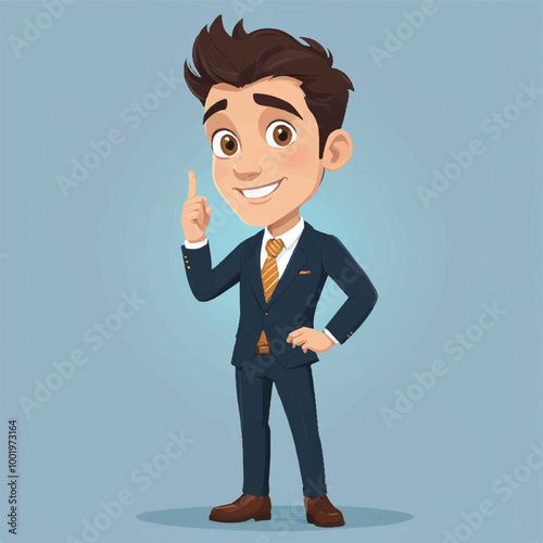 business man with a hand up