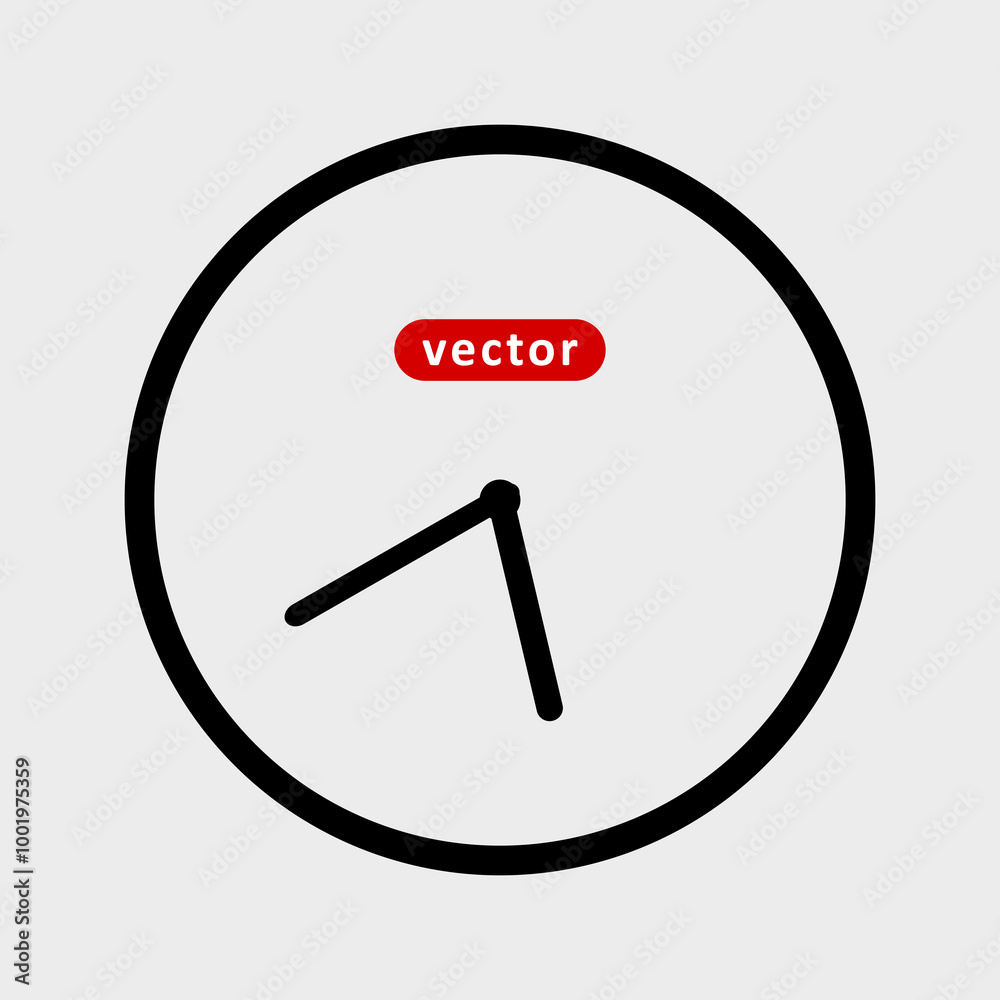 Simple Clock Element Icon Simple Clock Element Icon