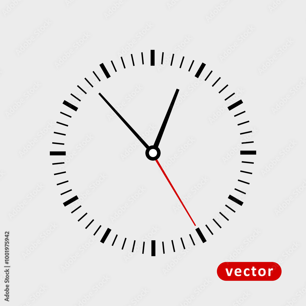 Classic and simple clock icon vector Classic and simple clock icon vector