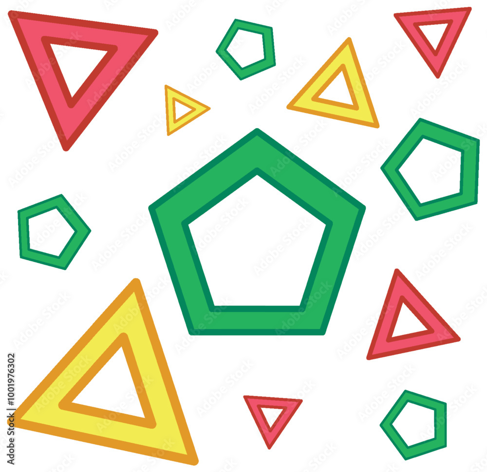 Colorful Geometric Shapes Pattern Colorful Geometric Shapes Pattern