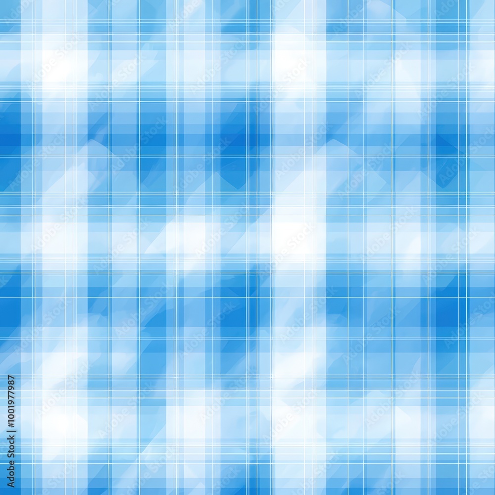 Blue and white plaid pattern