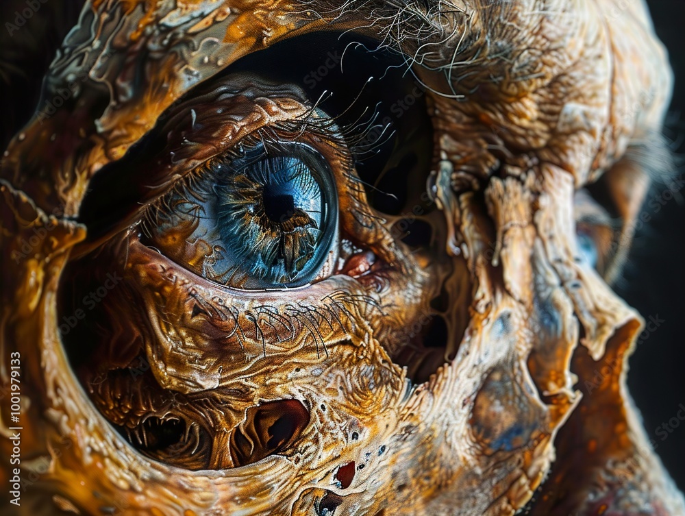 Close Up of a Human Eye with Detailed Skin Texture Close Up of a Human Eye with Detailed Skin Texture
