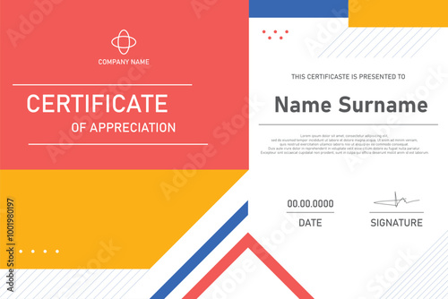 Flat modern certificate template.eps