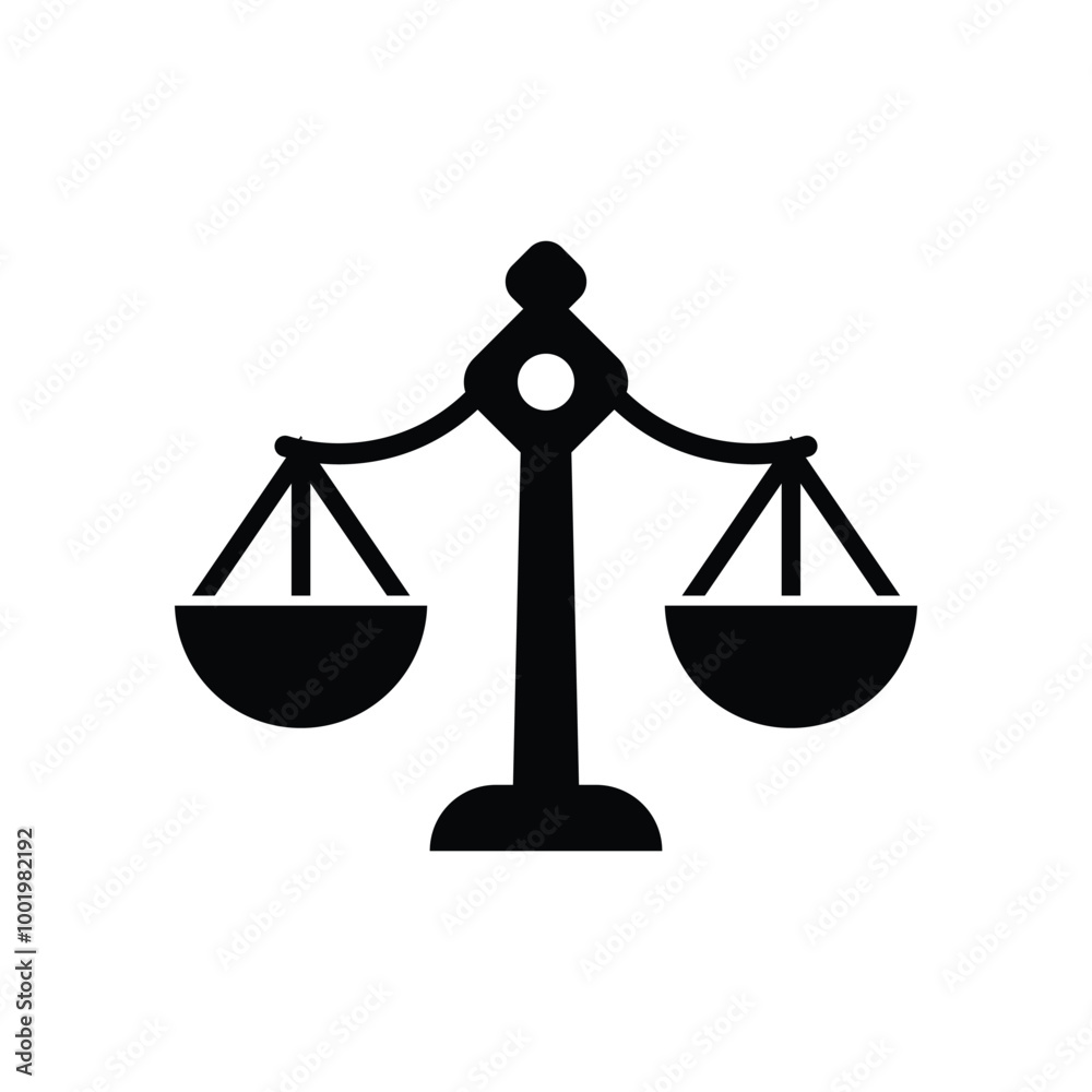 Law scale icon logo design template isolated illustration Law scale icon logo design template isolated illustration
