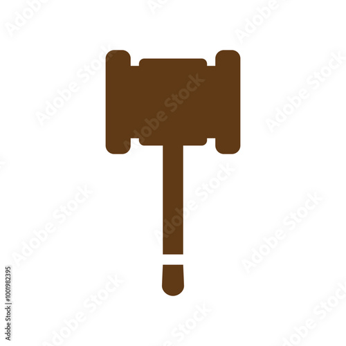 Gavel icon logo design template isolated illustration