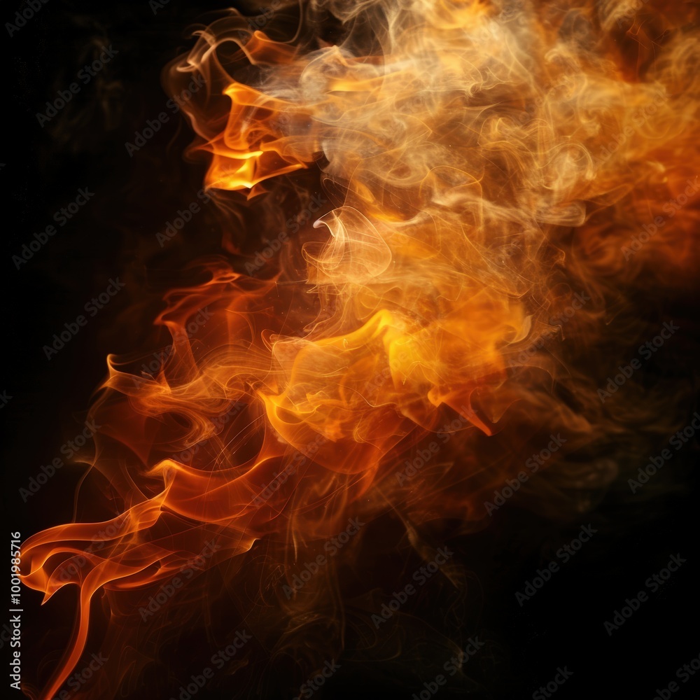 Fototapeta premium Abstract fire smoke