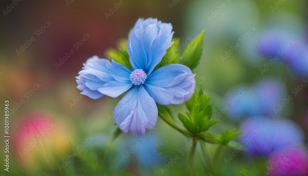 Blue flower spring garden floral close up fresh pure nature close up Blue flower spring garden floral close up fresh pure nature close up