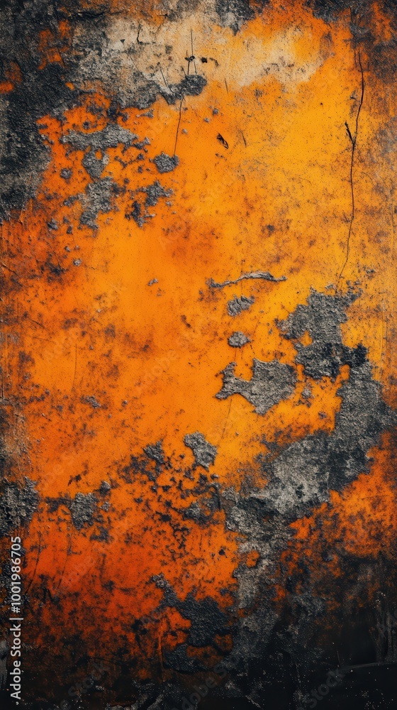 The background features a striking blend of rich orange and black with a rugged, grunge texture The background features a striking blend of rich orange and black with a rugged, grunge texture