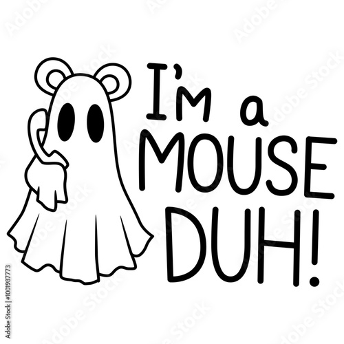 Cartoon Ghost Mouse