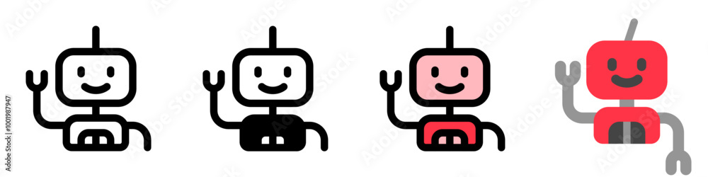 Editable bot, robot, android vector icon. AI technology, artificial intelligence, computer. Part of a big icon set family. Perfect for web and app interfaces, presentations, infographics, etc Editable bot, robot, android vector icon. AI technology, artificial intelligence, computer. Part of a big icon set family. Perfect for web and app interfaces, presentations, infographics, etc
