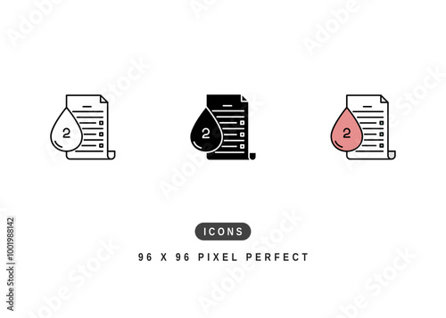 Type 2  Diabetes Icon. High Blood Sugar Pictogram Graphic Illustration. Isolated Simple Line Icon For Infographic, App and Web Button.