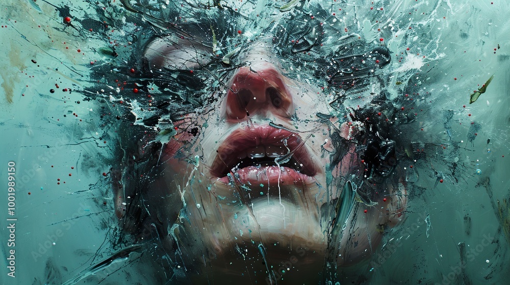 Fototapeta premium Abstract Portrait: A Dreamlike Expression